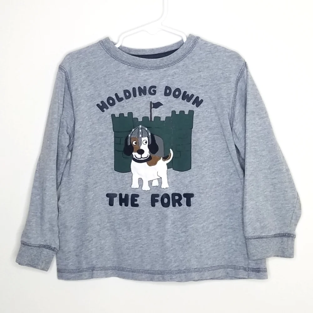 Gymboree Dog Fort Castle Knight Long Sleeve Shirt 3T